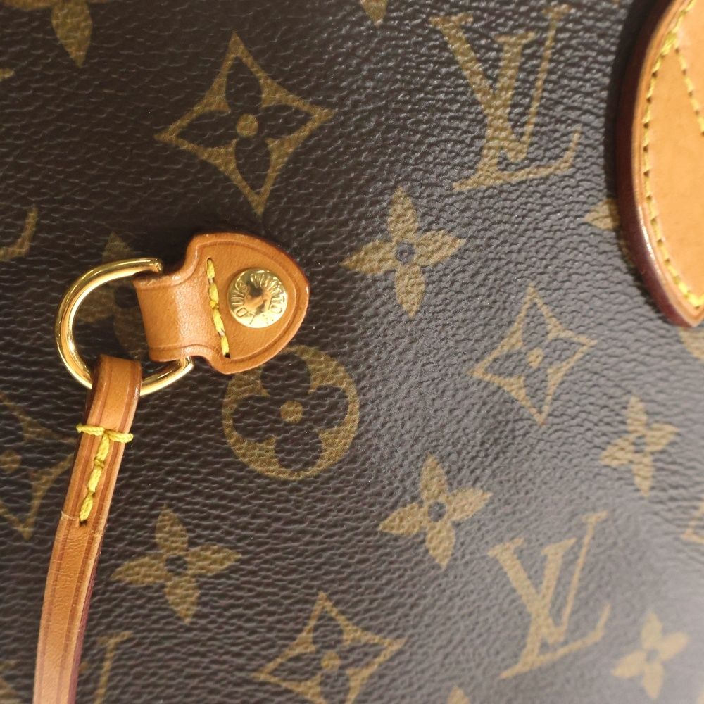 Louis Vuitton Monogram Neverfull MM Tote Brown Pink Leather Gold — view 5