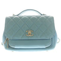 Chanel Quilted Business Affinity Caviar Leather Chain Shoulder Bag GD Blue