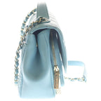 Chanel Quilted Business Affinity Caviar Leather Chain Shoulder Bag GD Blue — view 3