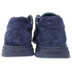 Prada Re-Nylon Suede Leather Replacement Low Cut Sneakers Navy — view 3