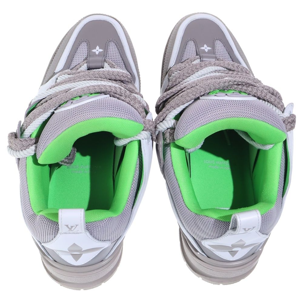 Louis Vuitton LV Skate Line Green Low Cut Sneakers Gray — view 4