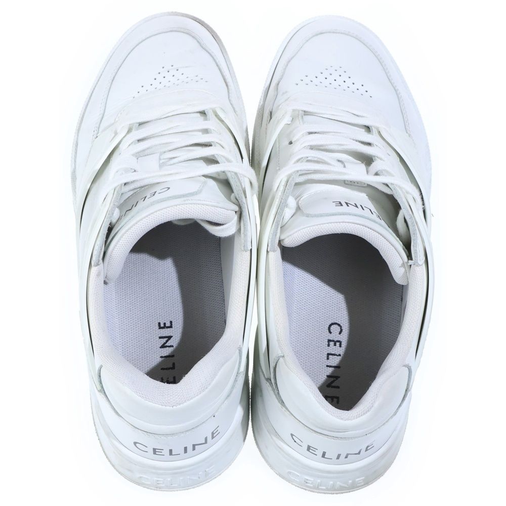 Celine Low Top Sneaker Leather Low Cut Sneakers White — view 4