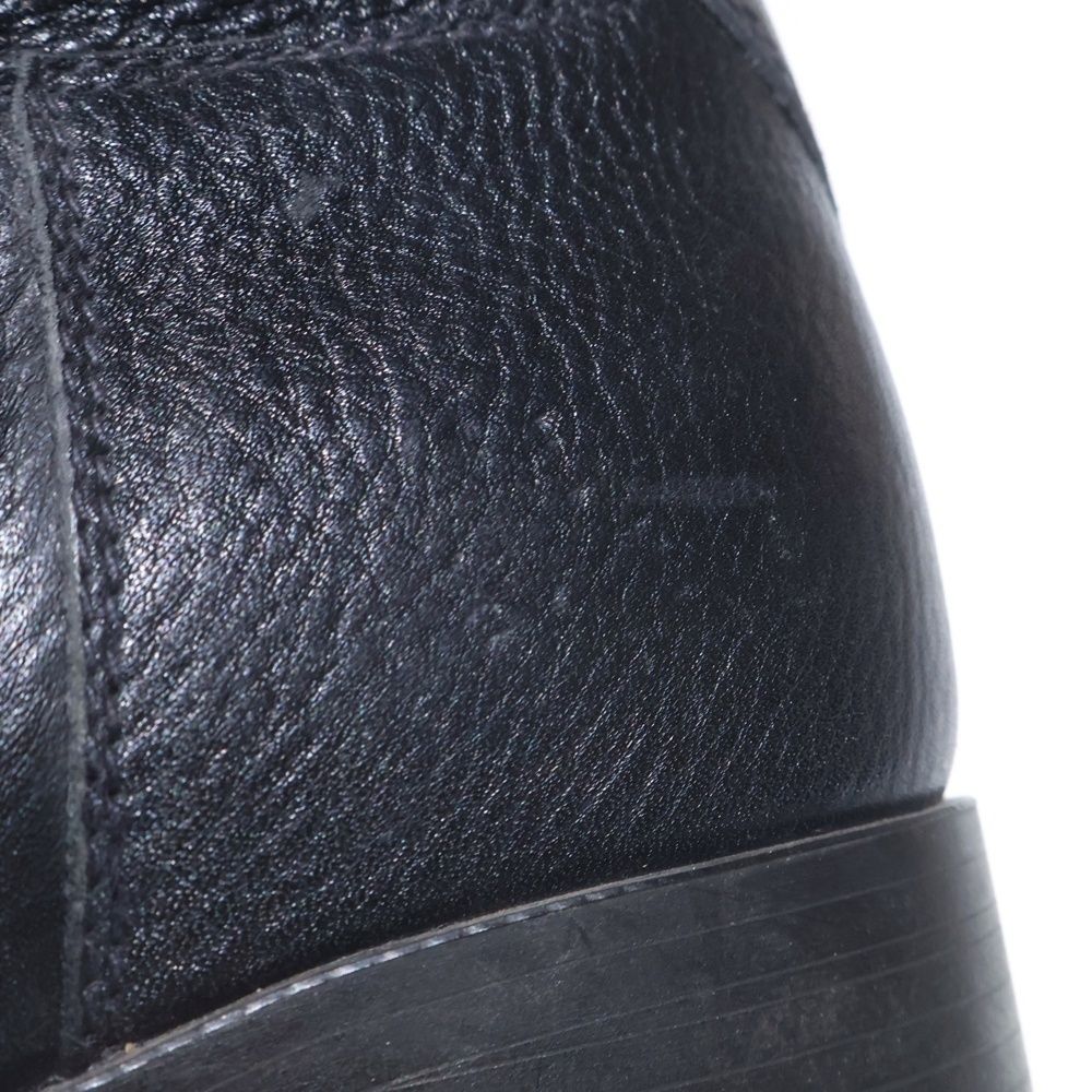 Prada Logo Long Boots Black Leather — view 4