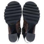 Louis Vuitton Star Trail Line Monogram Leather Side Zip Heels Ankle Short Boots — view 5