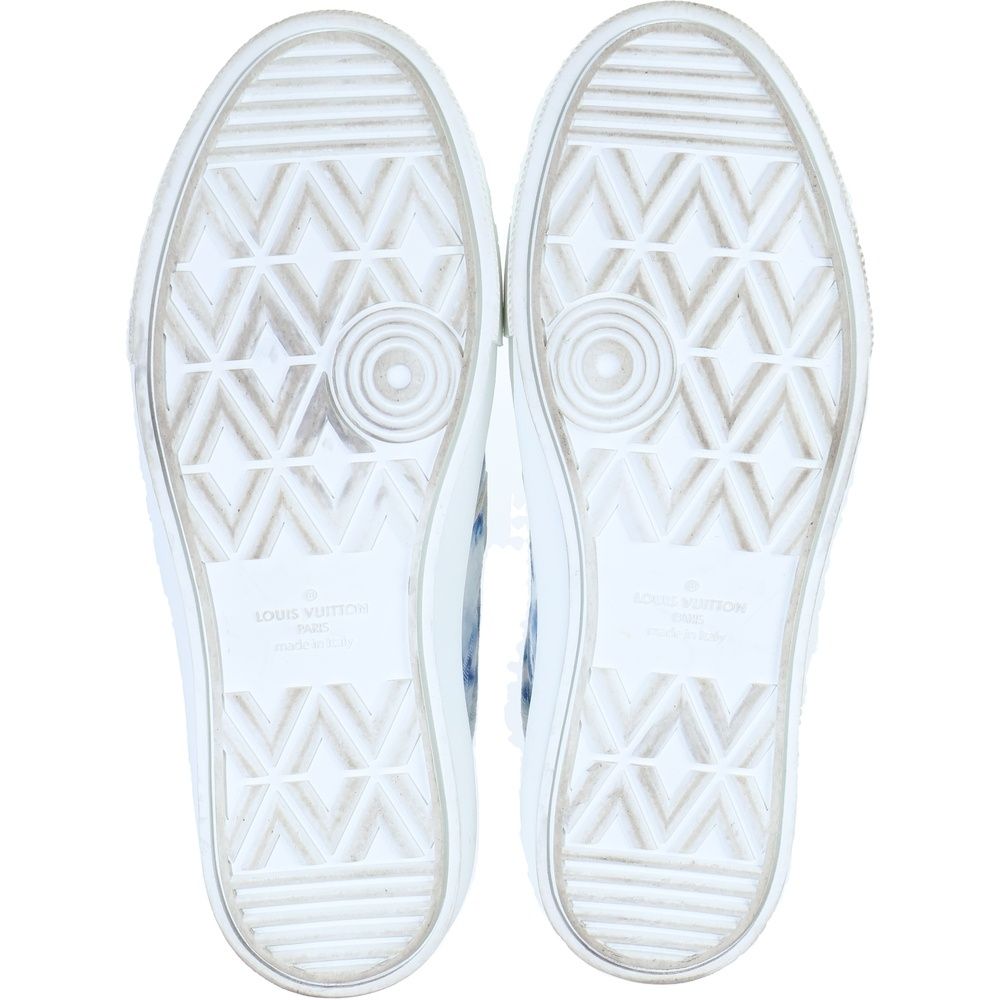 Louis Vuitton Trocade Line Slip Ons Low Cut Sneakers White Blue — view 5