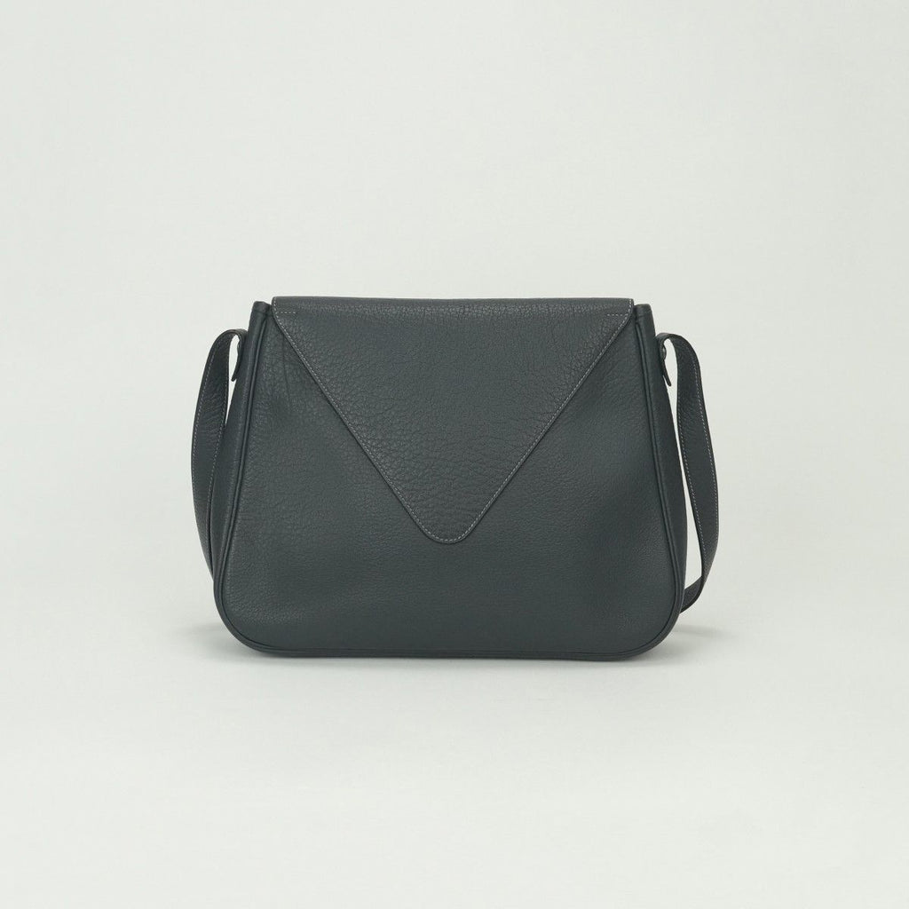 Hermes Christine Shoulder Bag Buffalo Graphite Gray Silver — view 3