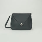 Hermes Christine Shoulder Bag Buffalo Graphite Gray Silver