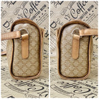 Celine Shoulder Bag Macadam Smartphone Travel Brown — view 5