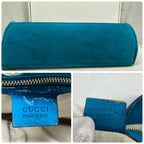 Gucci Soho Chain Tote Shoulder Bag Turquoise Blue — view 6