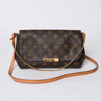 Louis Vuitton Monogram Favorite MM Shoulder Bag Brown Gold