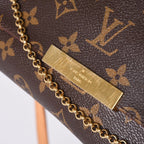 Louis Vuitton Monogram Favorite MM Shoulder Bag Brown Gold — view 7