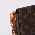 Louis Vuitton Monogram Favorite MM Shoulder Bag Brown Gold — view 4