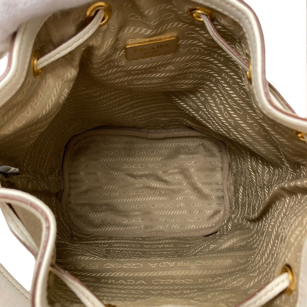 Prada Fiocco Drawstring Bag 2-Way Handbag Canvas — view 5