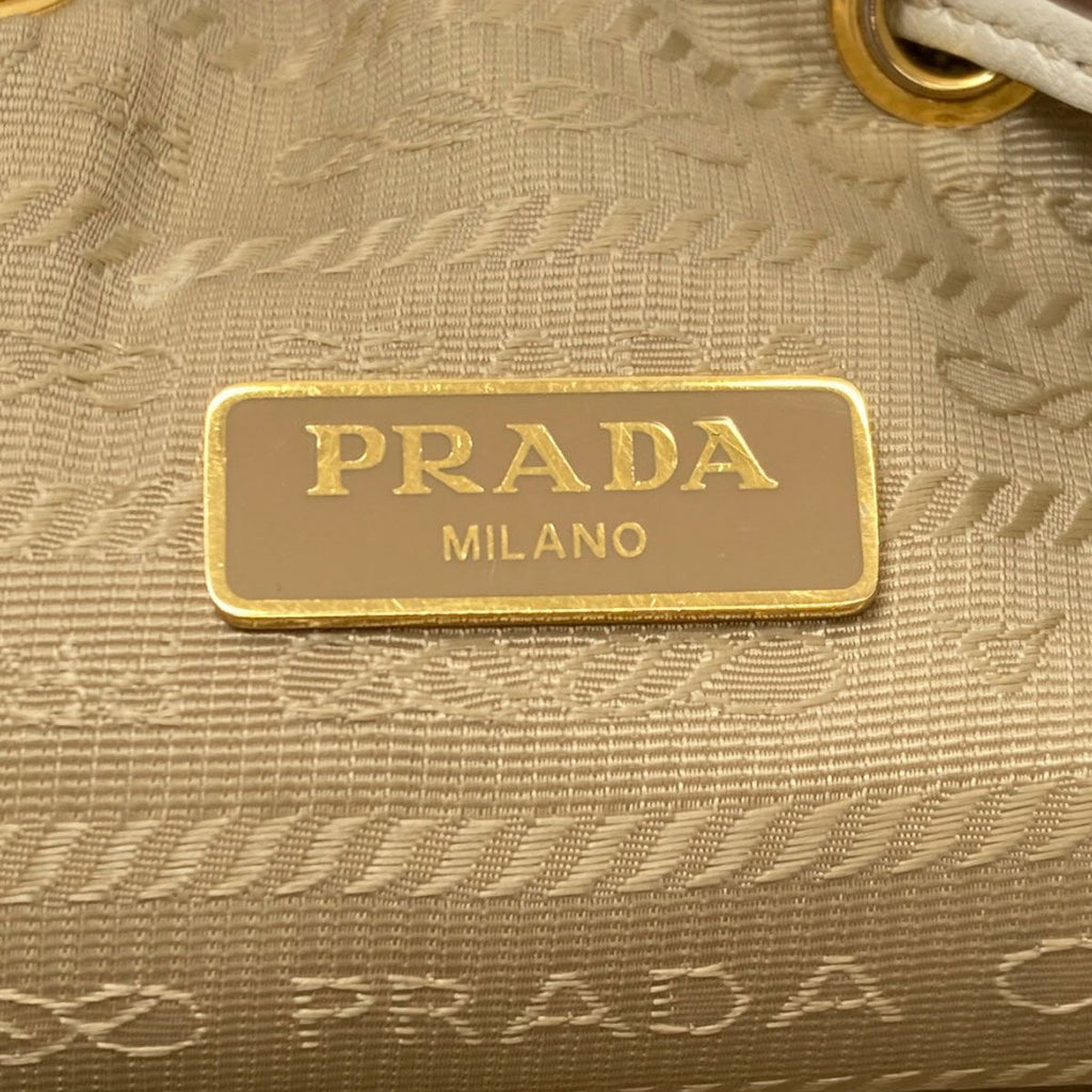 Prada Fiocco Drawstring Bag 2-Way Handbag Canvas — view 6