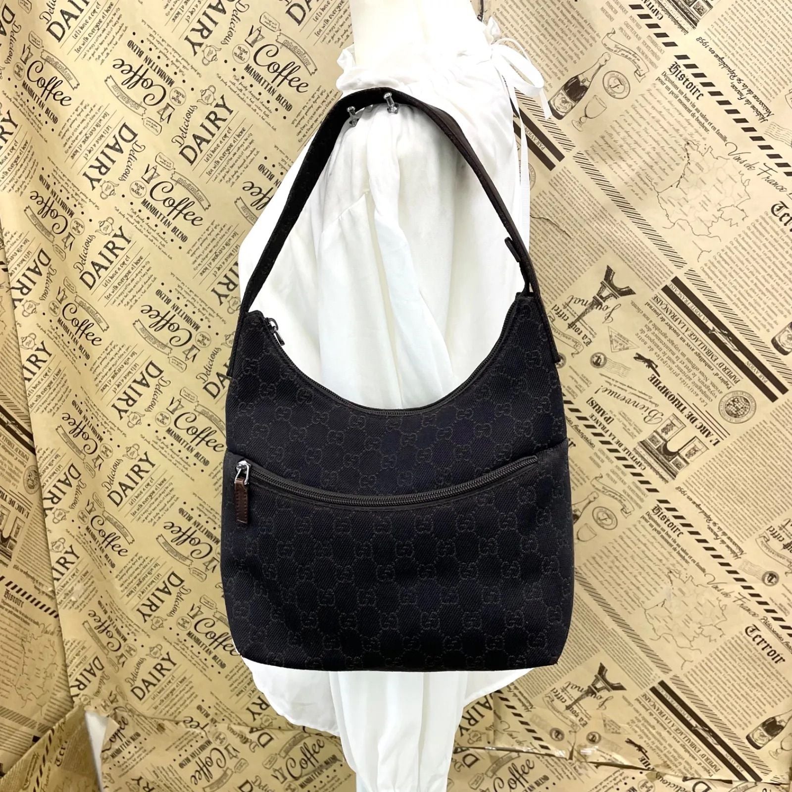 Gucci Shoulder Bag GG Canvas Brown