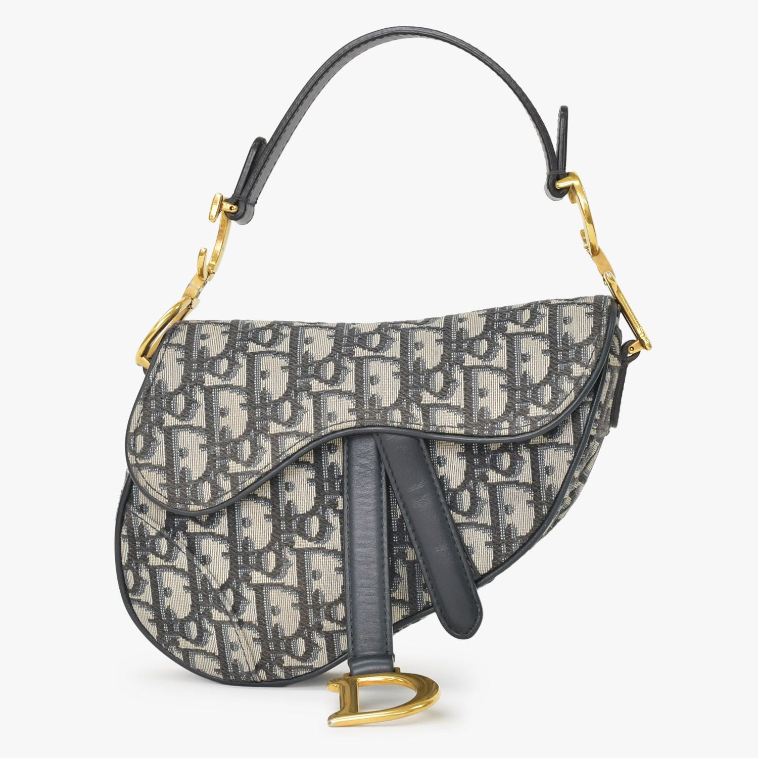 Dior Saddle Mini Bag M ZQ Oblique Navy