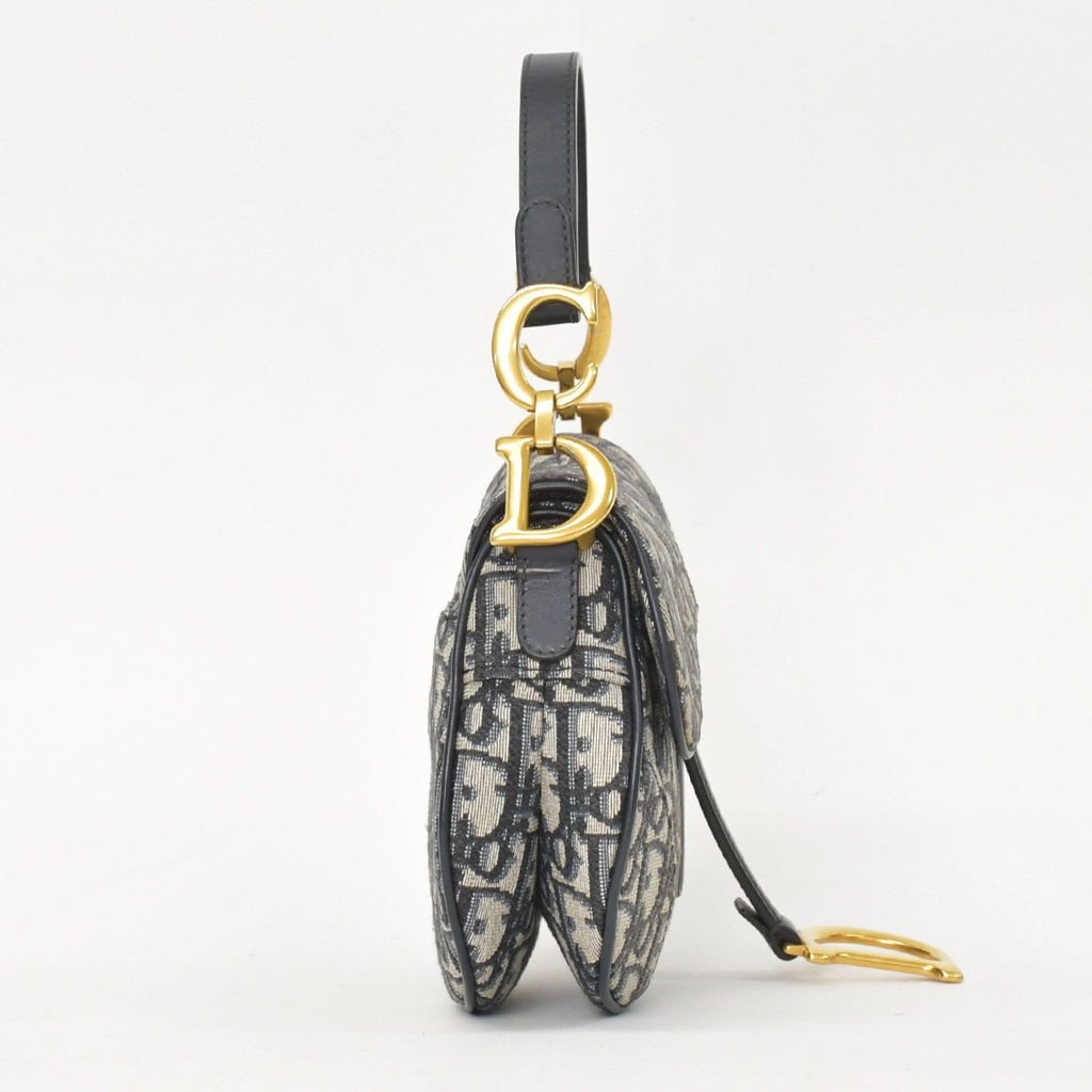 Dior Saddle Mini Bag M ZQ Oblique Navy — view 4
