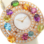 Bvlgari Watch Astra le Cerchi Diamond & Color Stone White Shell 18k Pink Gold — view 3
