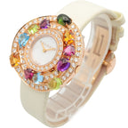 Bvlgari Watch Astra le Cerchi Diamond & Color Stone White Shell 18k Pink Gold — view 2