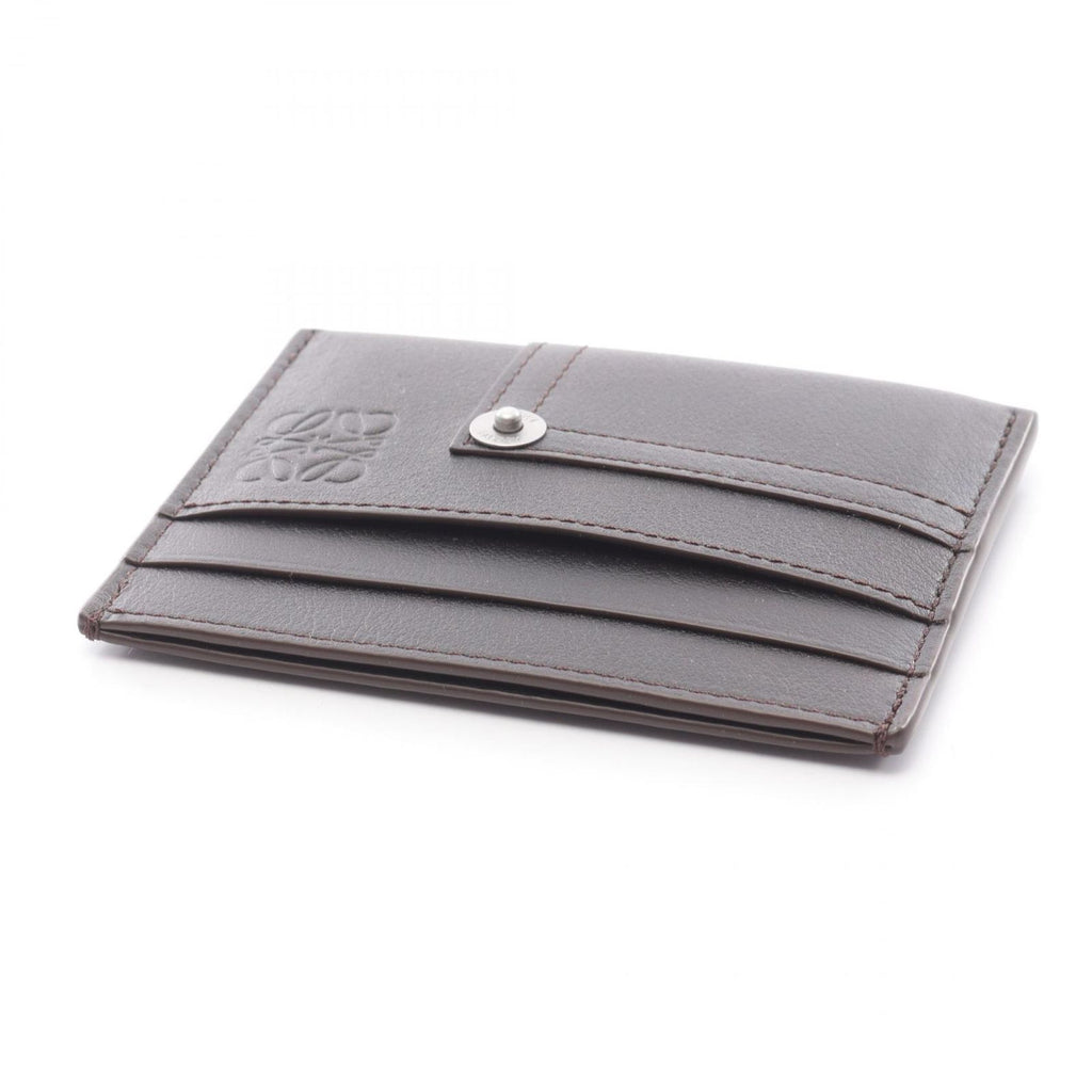 Loewe Card Case Panta Plain Holder Vintage Brown Leather — view 3