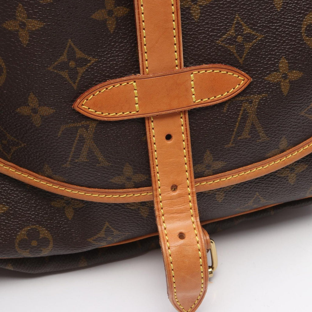 Louis Vuitton Shoulder Bag Saumur 30 Canvas Leather — view 8