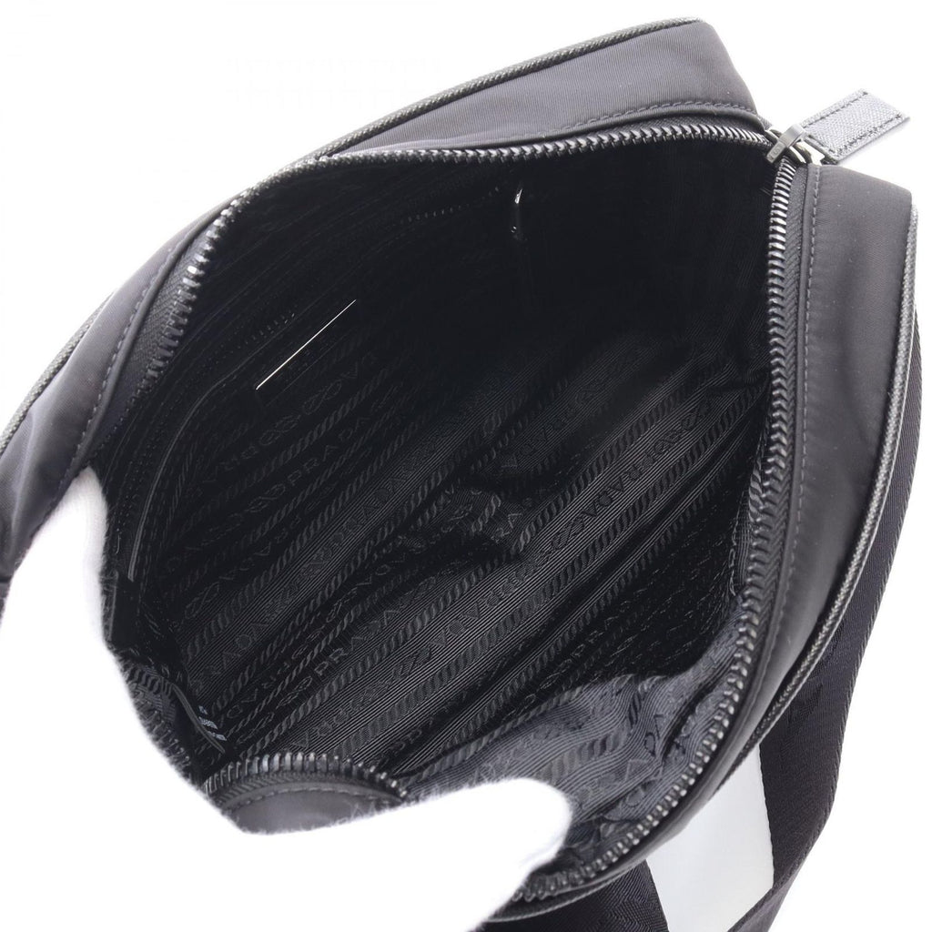 Prada Shoulder Bag Re-Nylon Tessuto Saffiano Black Nylon Leather — view 3