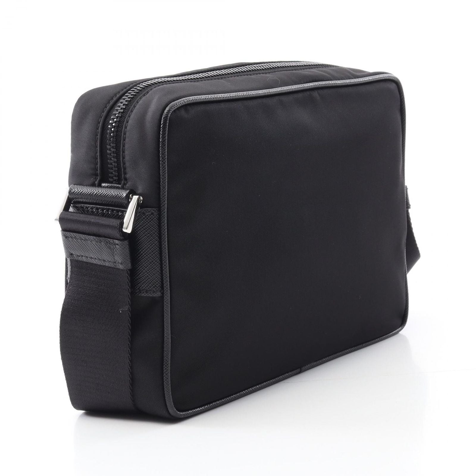 Prada Shoulder Bag Re-Nylon Tessuto Saffiano Black Nylon Leather — view 2