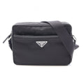 Prada Shoulder Bag Re-Nylon Tessuto Saffiano Black Nylon Leather