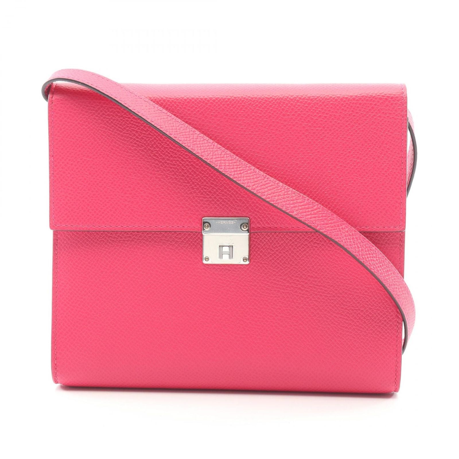 Hermes Shoulder Bag Click 16 Verso Rose Mexico Blue Frida Leather 16