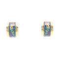 Hermes Earrings Enamel Gold