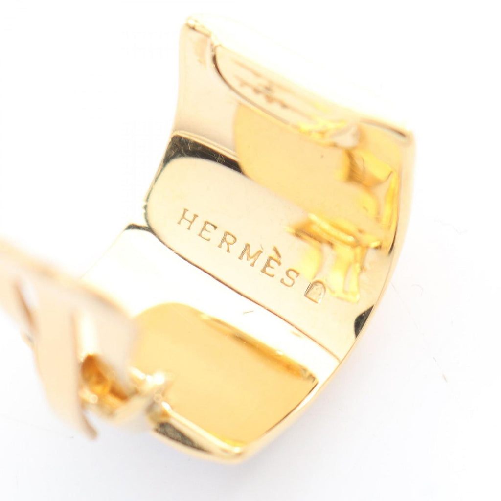 Hermes Earrings Enamel Gold — view 3