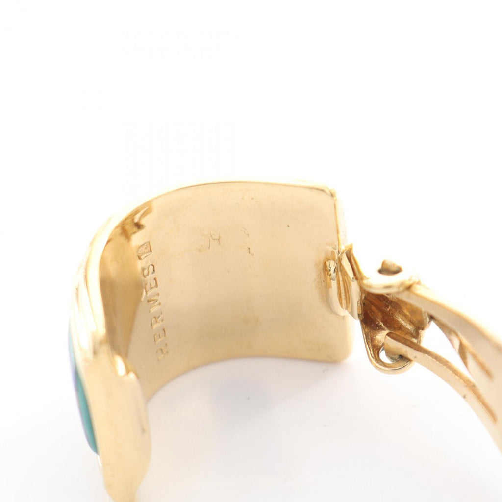 Hermes Earrings Enamel Gold — view 6