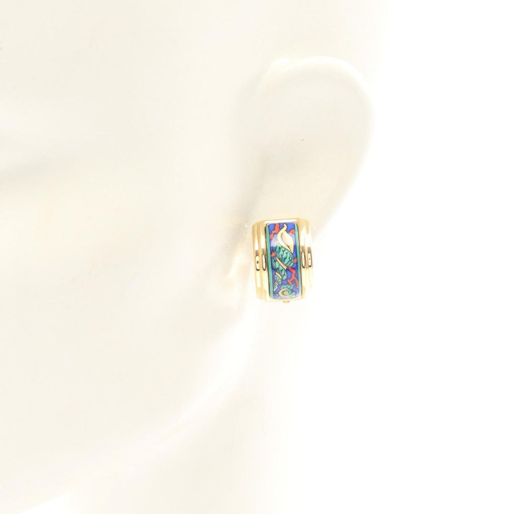 Hermes Earrings Enamel Gold — view 4