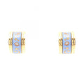 Hermes Earrings Enamel Gold