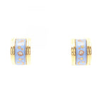 Hermes Earrings Enamel Gold