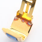 Hermes Earrings Enamel Gold — view 7