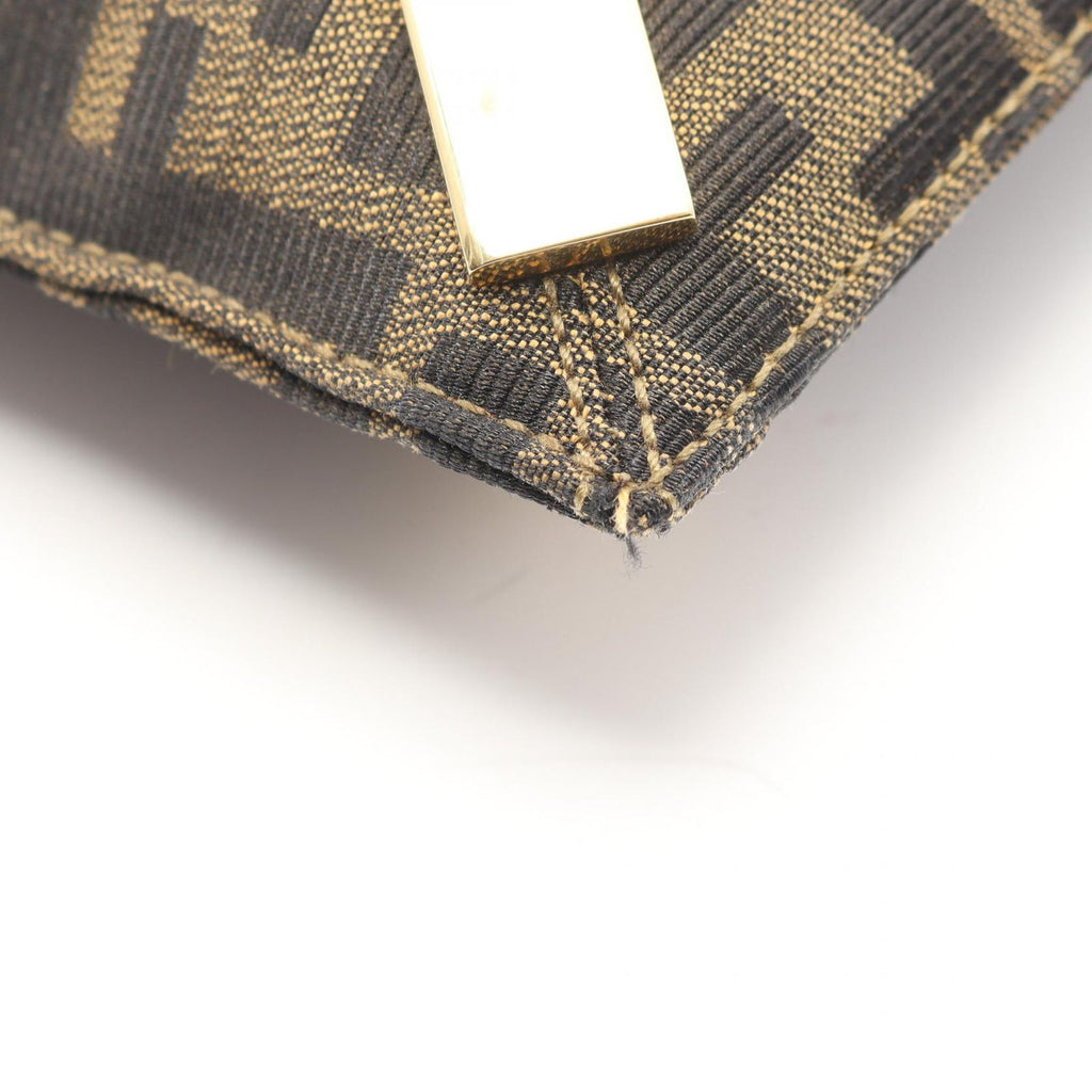 Fendi Tote Zucca Black Brown Nylon Leather — view 5