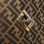 Fendi Tote Zucca Black Brown Nylon Leather — view 7