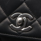 Chanel Shoulder Bag Quilted Black Lambskin — view 8