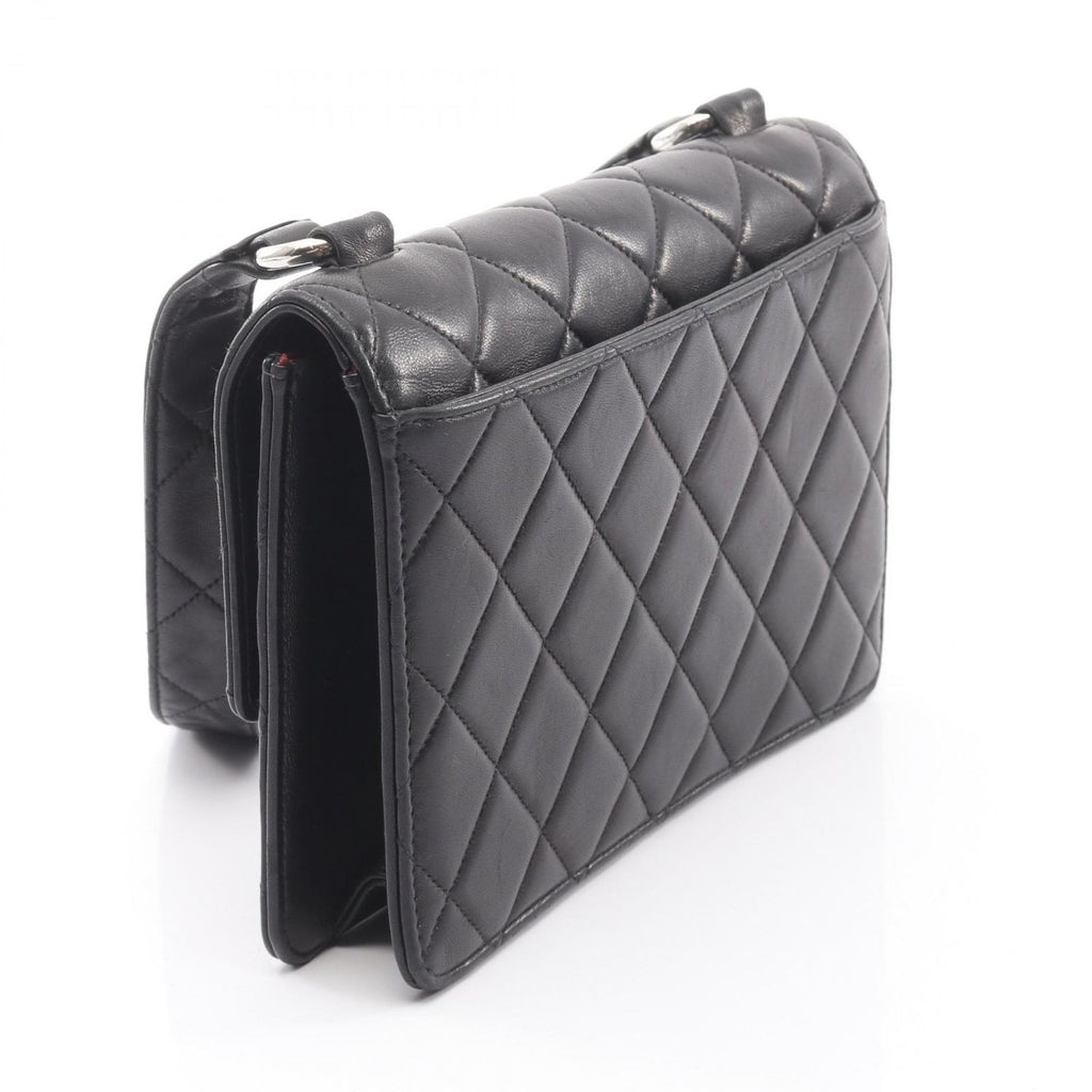 Chanel Shoulder Bag Quilted Black Lambskin — view 2