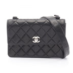 Chanel Shoulder Bag Quilted Black Lambskin