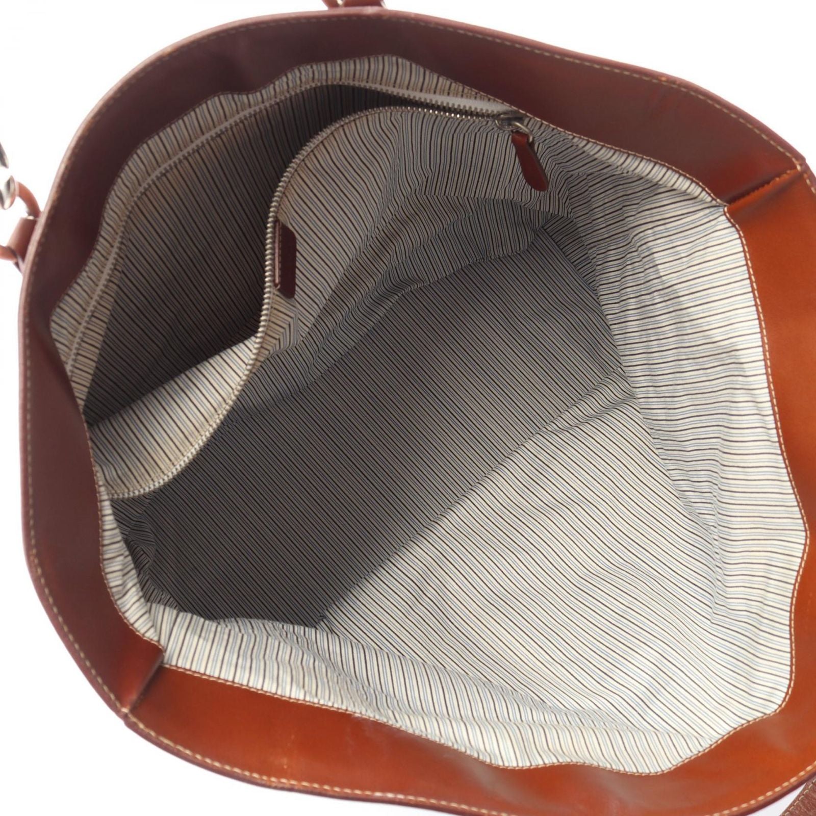 Celine Tote Floral Indigo Blue Brown Denim Leather — view 3