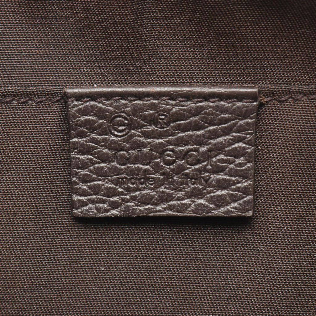 Gucci Waist Bag GG Crystal Beige Dark Brown Canvas Leather — view 4