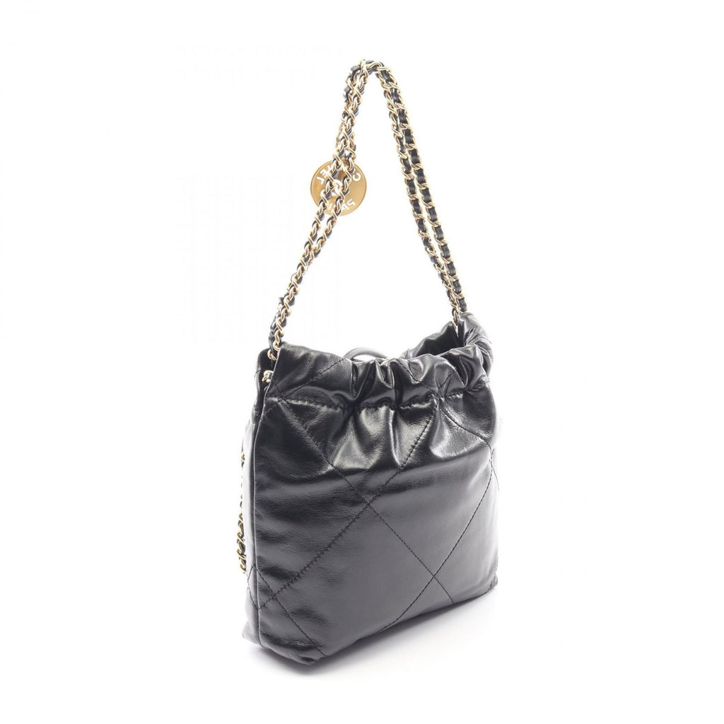 Chanel Shoulder Bag 22 Mini Black Leather 22 Quilted Chain — view 2