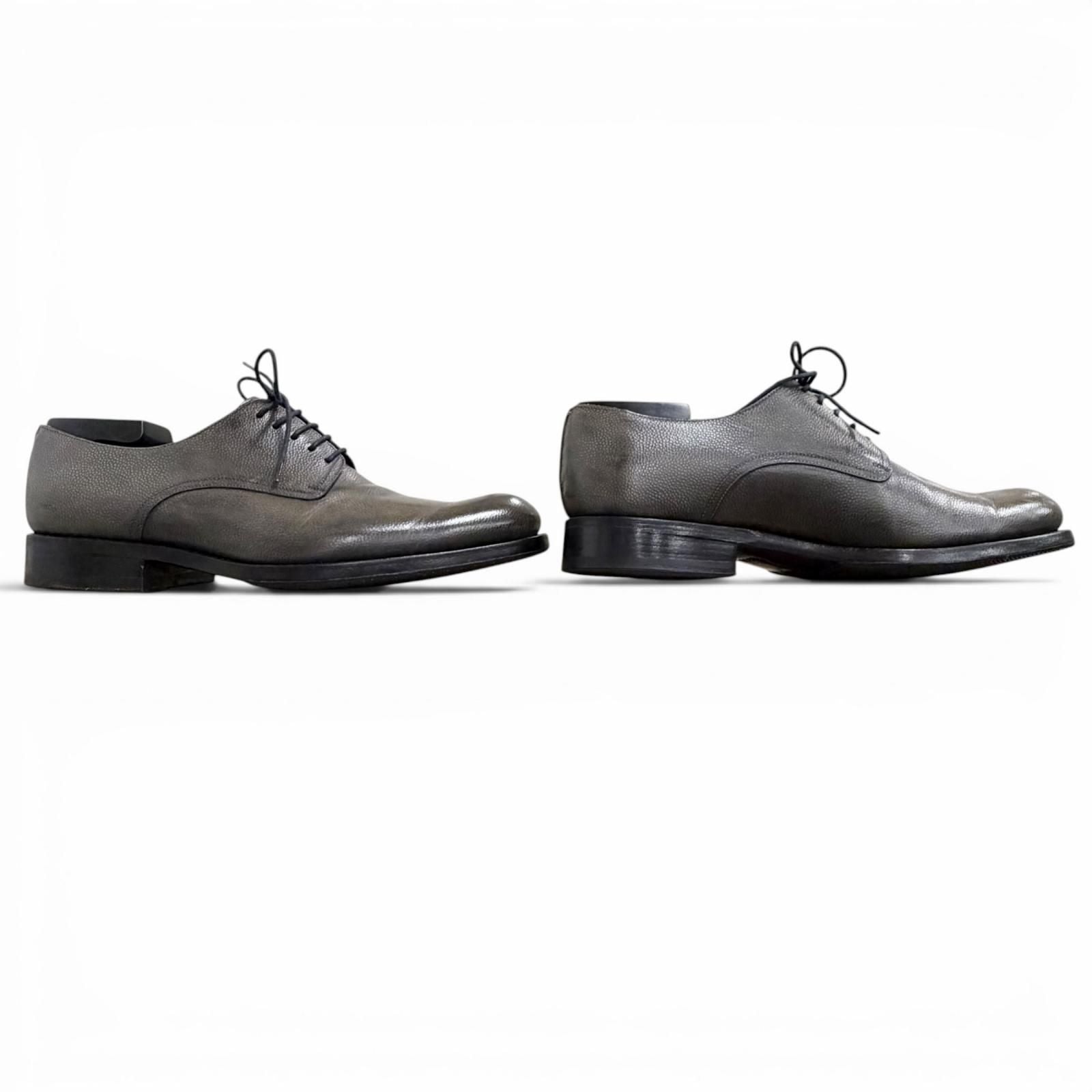 Dior Homme Lace Up Leather Shoes Business Gray — view 3