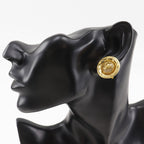 Chanel CC Logo Vintage Gold Plated Faux Pearl Earrings — view 2