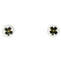 Chanel Clover CC Logo Plastic Clear Earrings