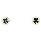 Chanel Clover CC Logo Plastic Clear Earrings