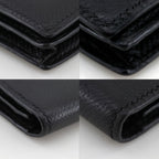 Hermes Bearn Souffle Veau Epsom Black Silver Wallet — view 4