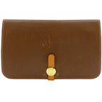 Hermes Dogon GM Bicolor Togo Brown Wallet